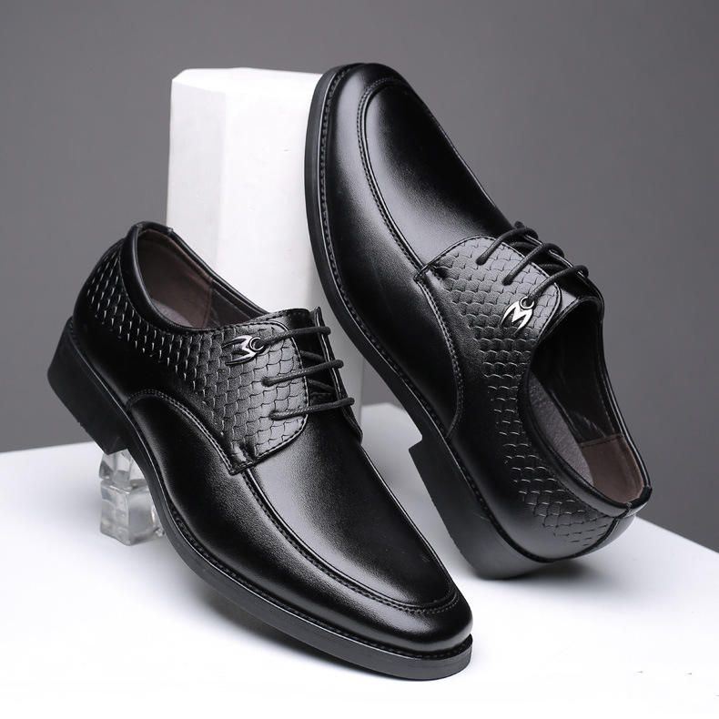 Heren Formele Schoen Casual Patroon Slip Op Zachte Zakelijke Oxfords