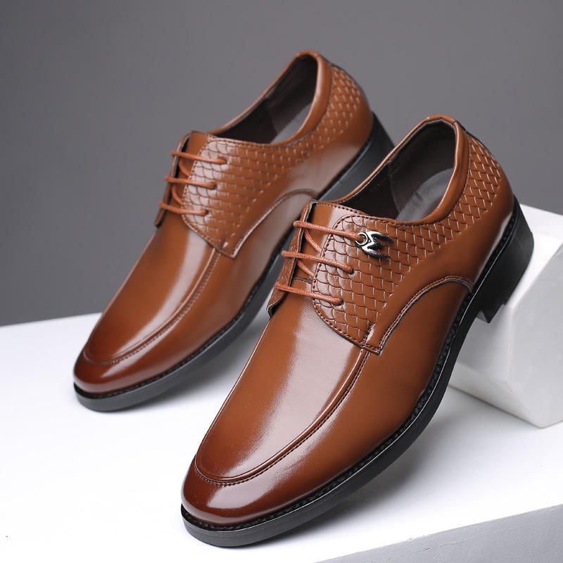 Heren Formele Schoen Casual Patroon Slip Op Zachte Zakelijke Oxfords