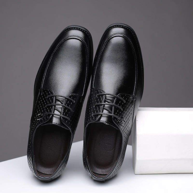 Heren Formele Schoen Casual Patroon Slip Op Zachte Zakelijke Oxfords