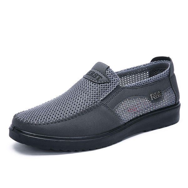 Heren Handstiksels Soft Sole Slip On Mesh Oxfords