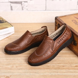 Heren Hollow Out Soft Sole Leather Oxfords