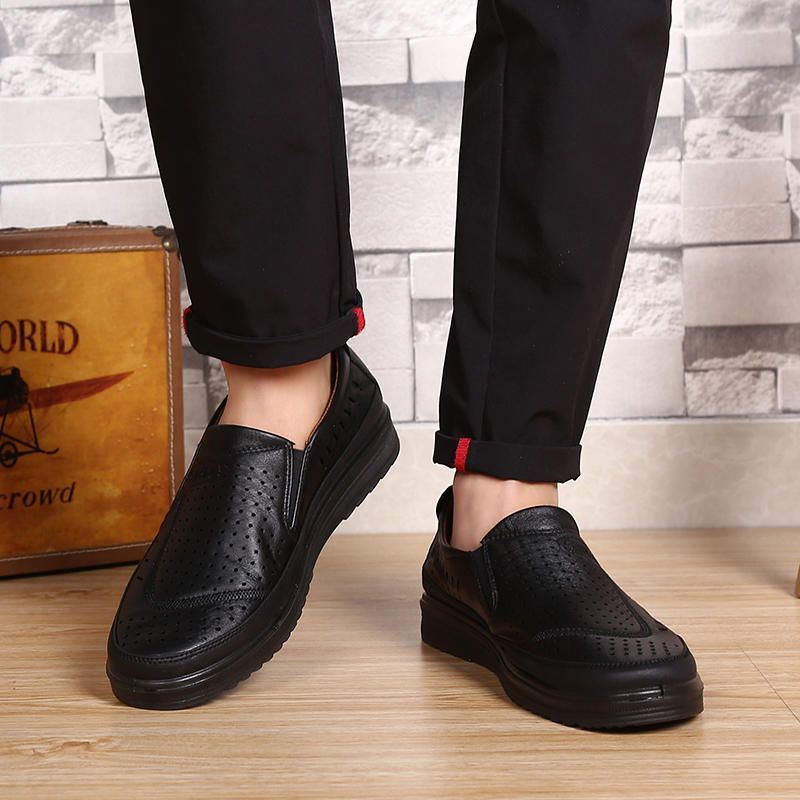 Heren Hollow Out Soft Sole Leather Oxfords