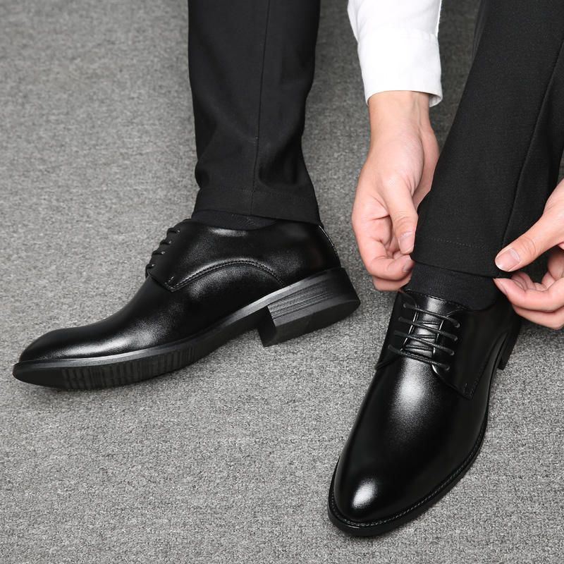 Heren Klassieke Zachte Comfortabele Formele Zakelijke Oxfords Leren Schoenen