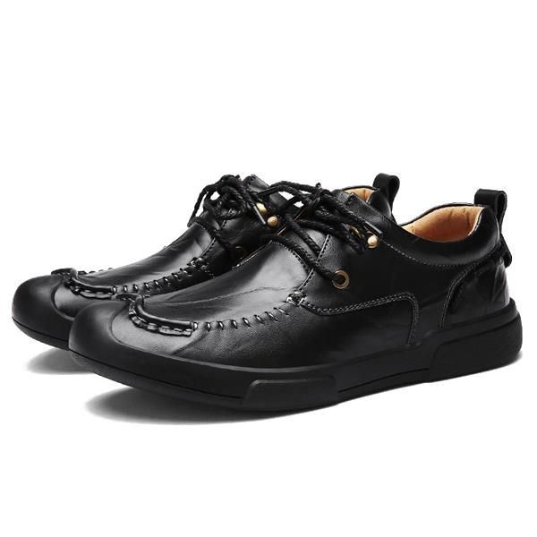 Heren Lace Up Handgemaakte Casual Platte Oxfords