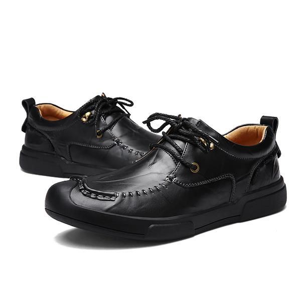 Heren Lace Up Handgemaakte Casual Platte Oxfords