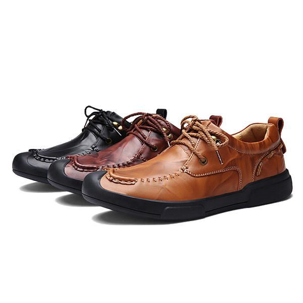 Heren Lace Up Handgemaakte Casual Platte Oxfords