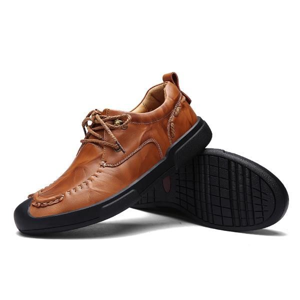 Heren Lace Up Handgemaakte Casual Platte Oxfords