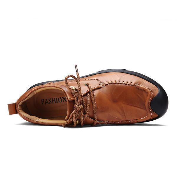 Heren Lace Up Handgemaakte Casual Platte Oxfords