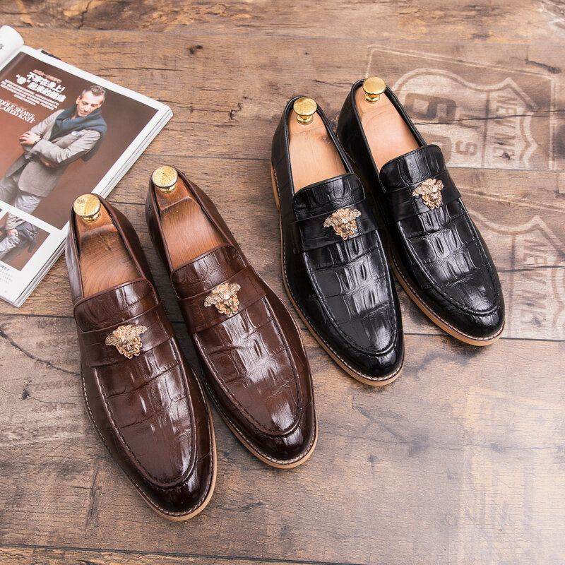 Heren Lederen Patroon Jurk Schoen Casual Zakelijke Oxfords