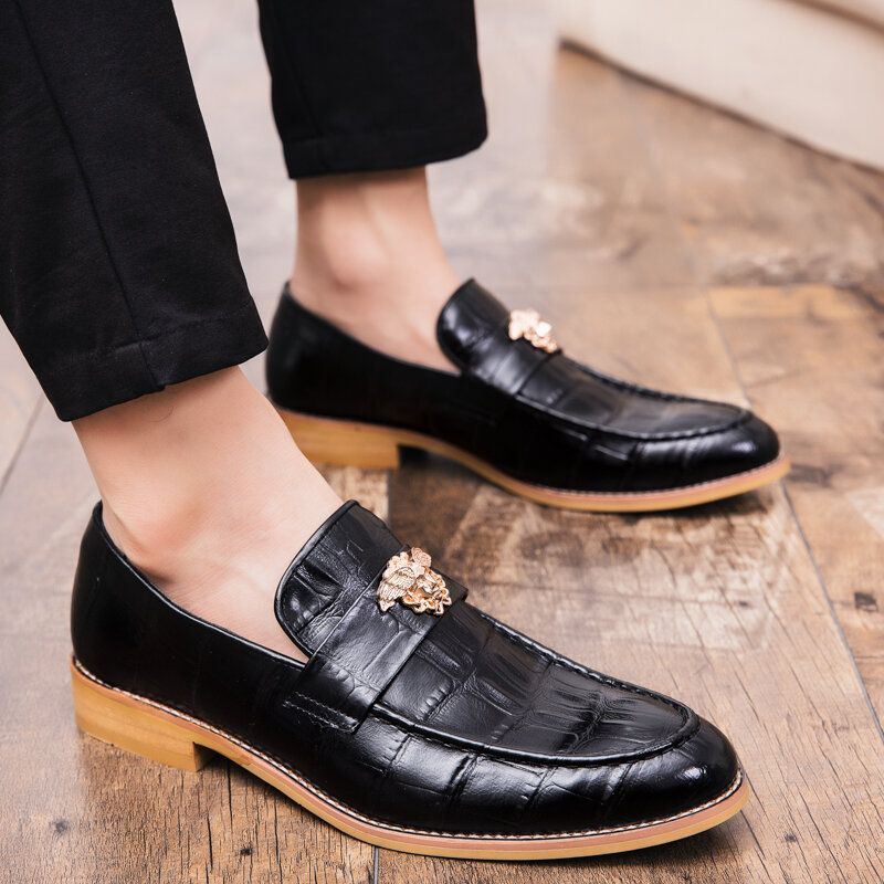 Heren Lederen Patroon Jurk Schoen Casual Zakelijke Oxfords