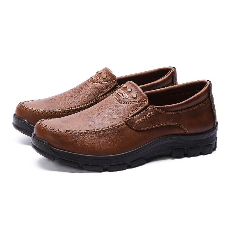 Heren Lichtgewicht Echt Leer Business Casual Soft Sole Oxfords