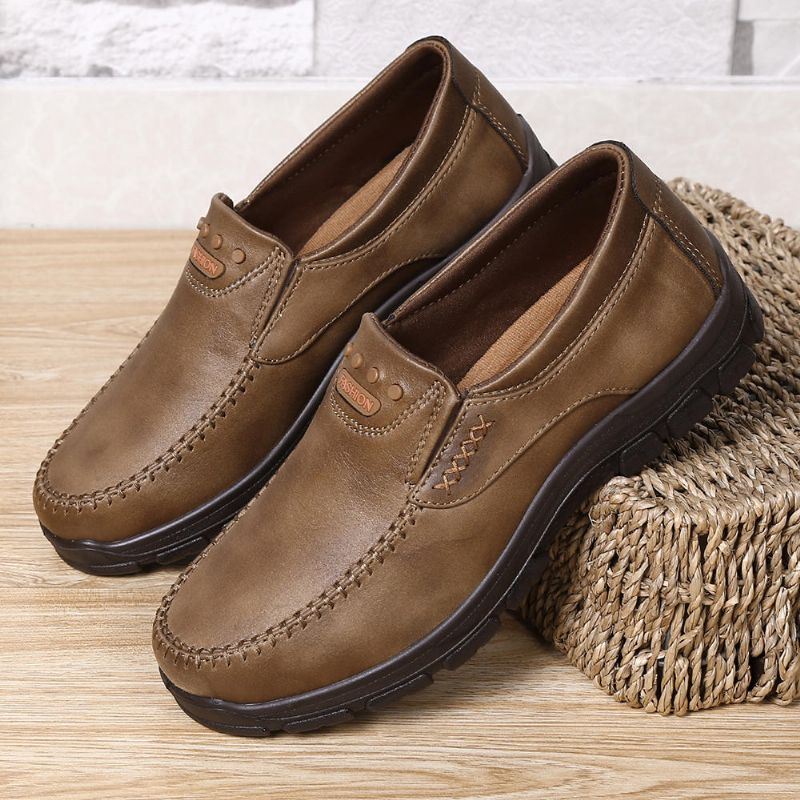 Heren Lichtgewicht Echt Leer Business Casual Soft Sole Oxfords