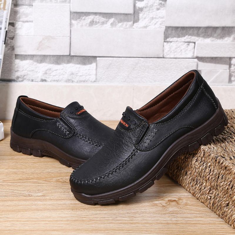 Heren Lichtgewicht Echt Leer Business Casual Soft Sole Oxfords