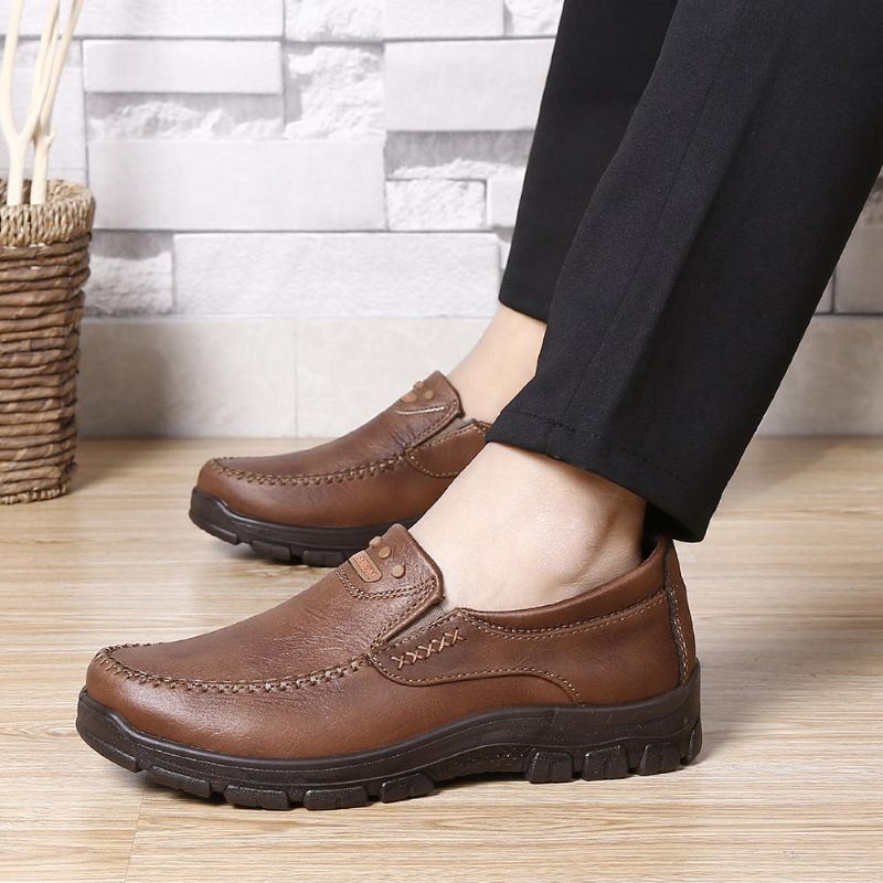 Heren Lichtgewicht Echt Leer Business Casual Soft Sole Oxfords