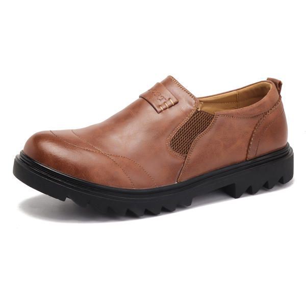 Heren Mern Comfy Casual Zakelijke Elastische Band Slip On Oxfords