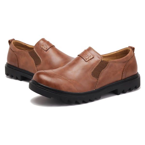 Heren Mern Comfy Casual Zakelijke Elastische Band Slip On Oxfords