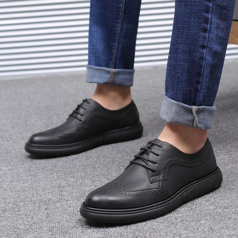 Heren Microfiber Casual Zakelijke Oxfords