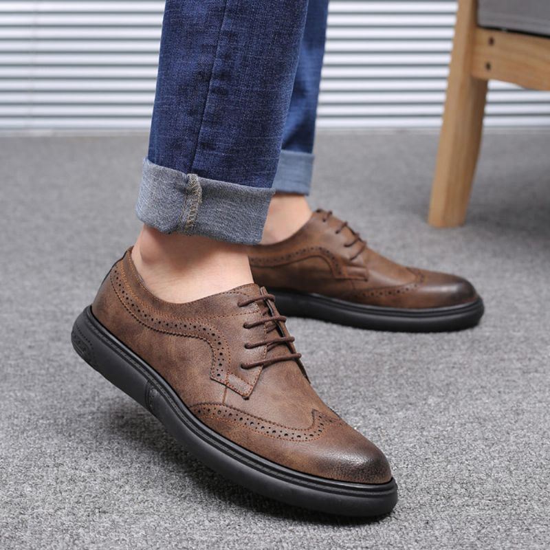 Heren Microfiber Casual Zakelijke Oxfords