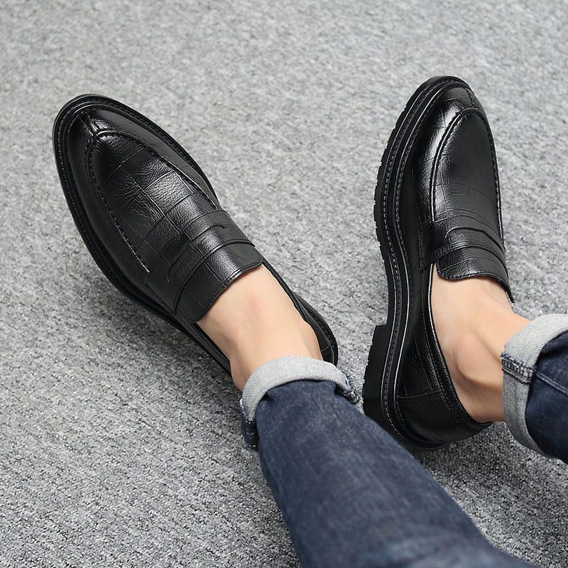 Heren Microfiber Leer Casual Zakelijke Oxfords