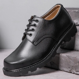 Heren Microfiber Leer Vierkante Teen Antislip Formele Veterschoenen Kleding Schoenen