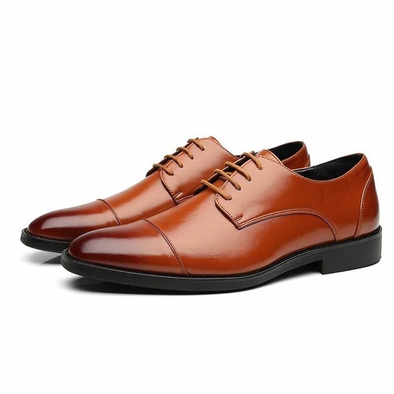 Heren Microfiber Leren Jurk Schoen Casual Zakelijke Oxfords