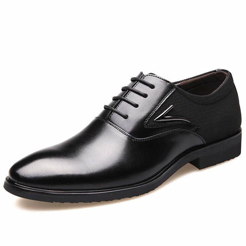 Heren Microfiber Puntige Teen Formele Zakelijke Oxfords