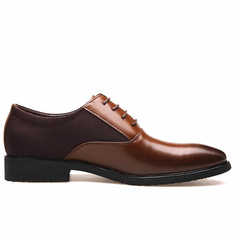 Heren Microfiber Puntige Teen Formele Zakelijke Oxfords