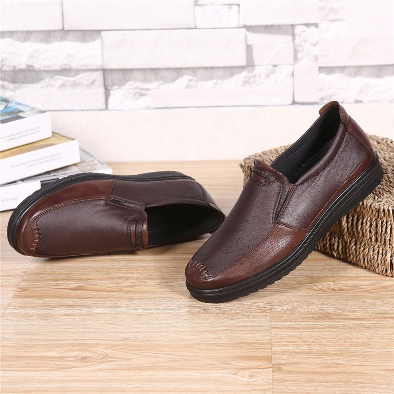 Heren Microfiber Soft Sole Business Slip On Casual Oxfords