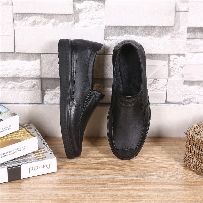 Heren Microfiber Soft Sole Business Slip On Casual Oxfords