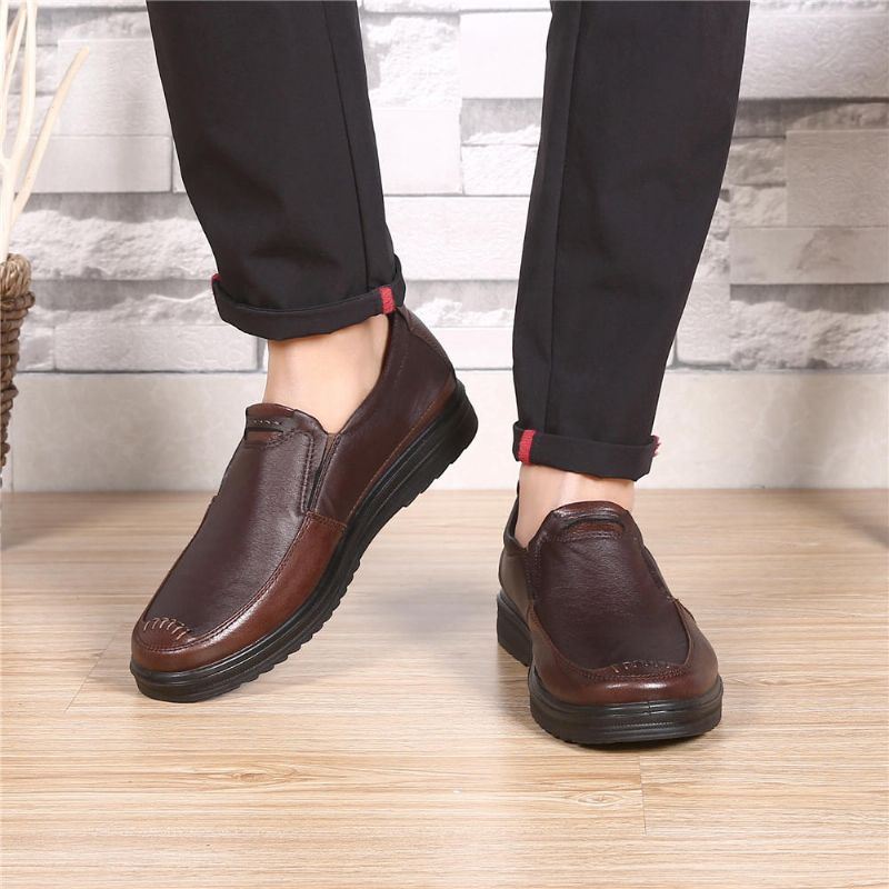 Heren Microfiber Soft Sole Business Slip On Casual Oxfords