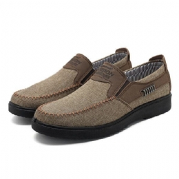 Heren Oude Peking Stijl Casual Ademende Elastische Bnad Slip On Oxfords Schoenen