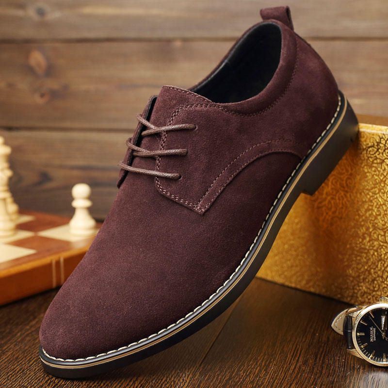 Heren Puntschoen Casual Soft Suede Business Office Oxfords