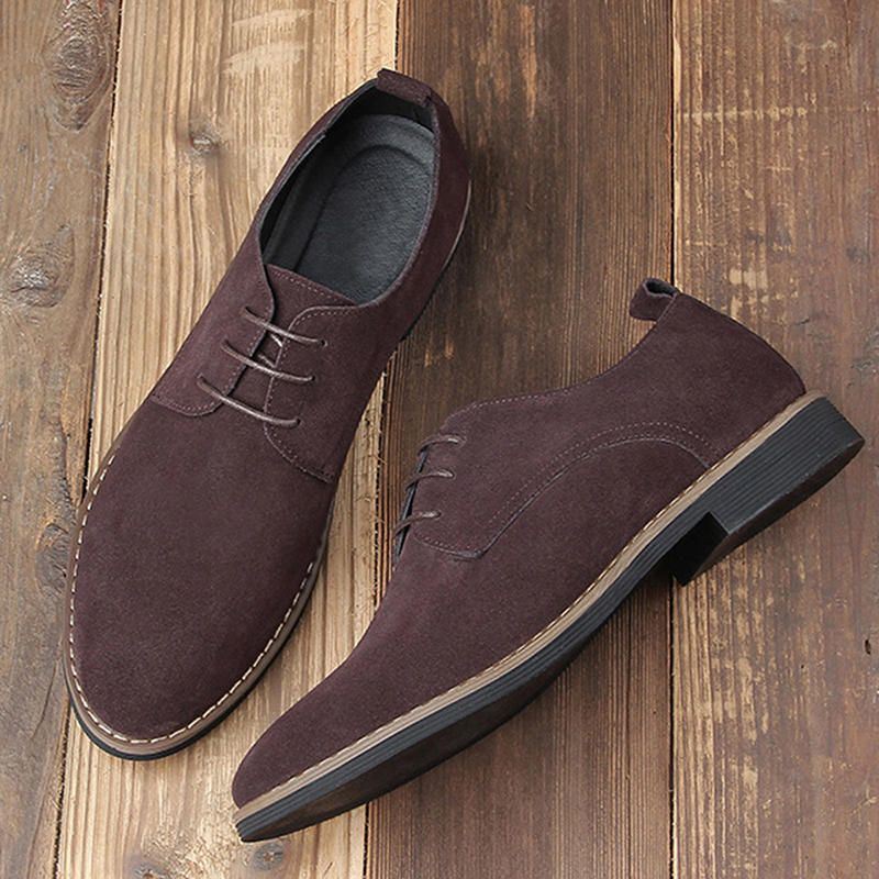 Heren Puntschoen Casual Soft Suede Business Office Oxfords