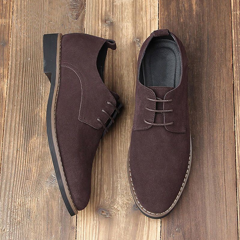 Heren Puntschoen Casual Soft Suede Business Office Oxfords