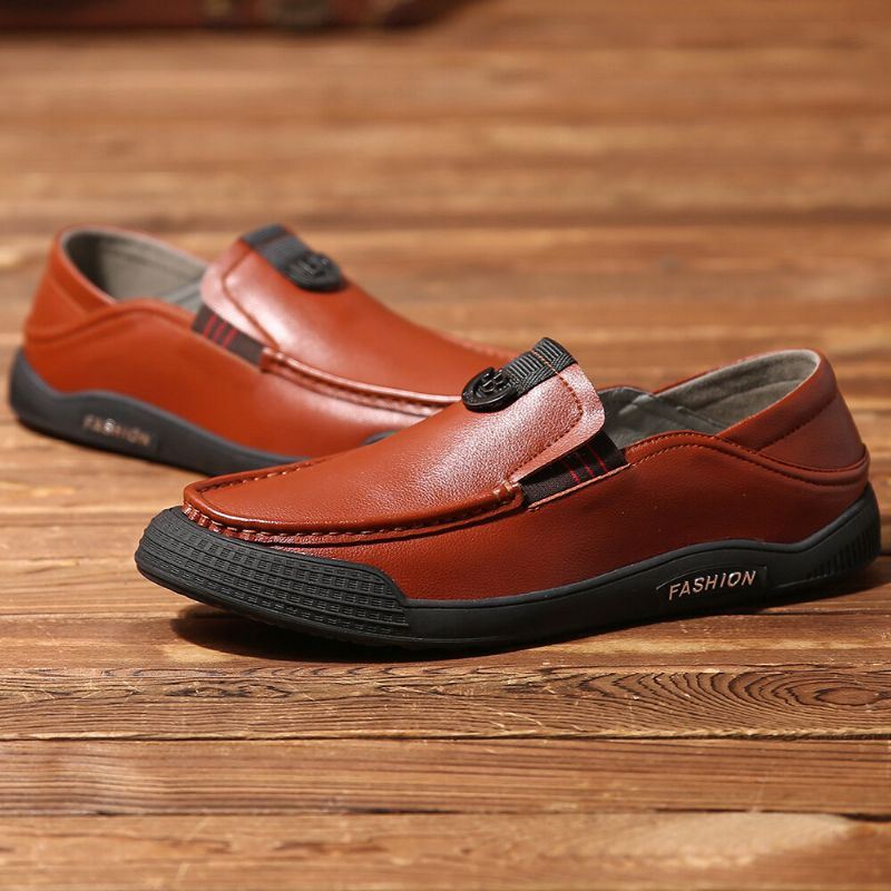 Heren Pure Color Casual Soft Driving Loafers