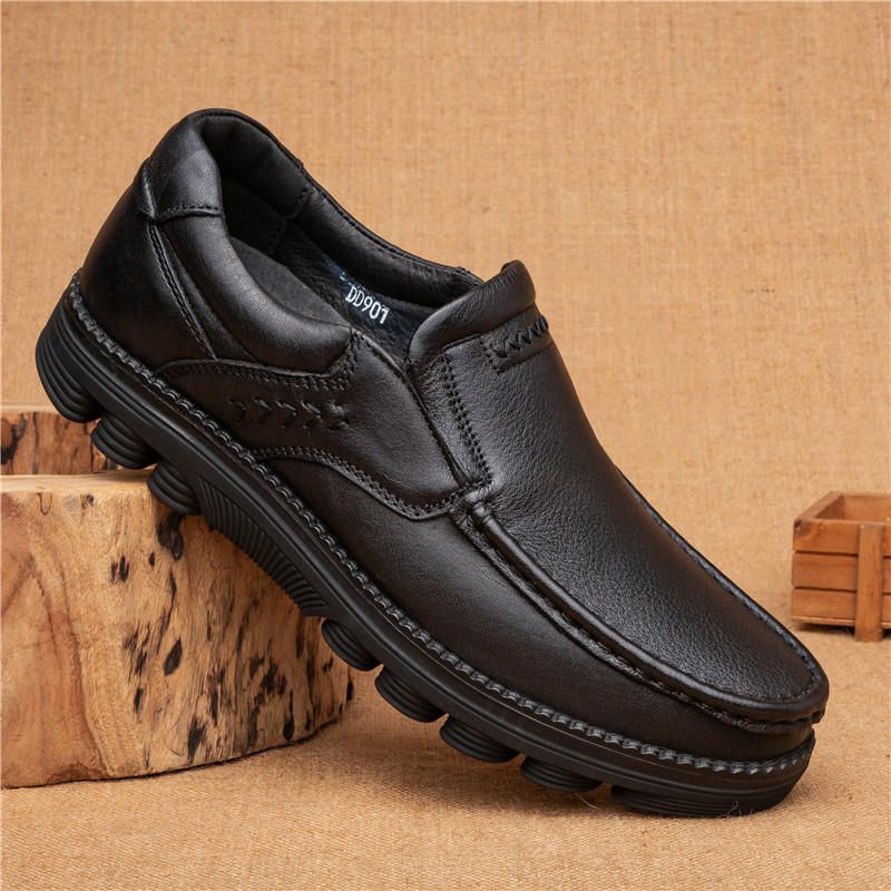 Heren Retro Antislip Casual Zakelijk Kantoor Lederen Oxfords