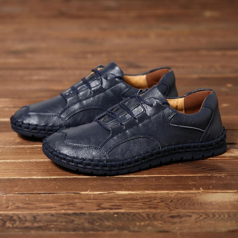 Heren Retro Casual Mode Zakelijke Handstiksels Oxfords Flats