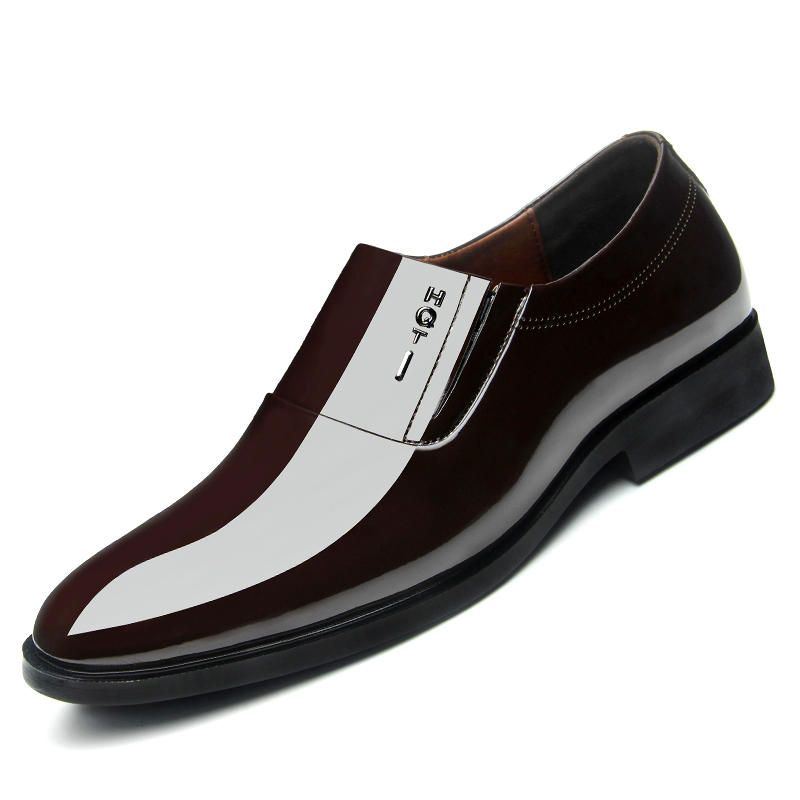 Heren Soft Formele Zakelijke Puntige Teen Slip On Oxfords