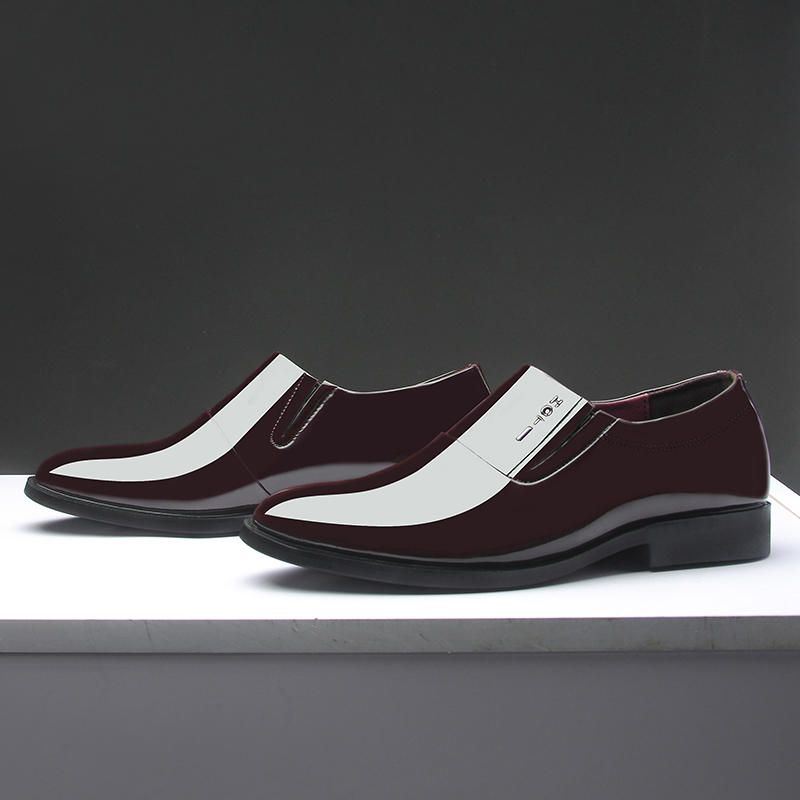 Heren Soft Formele Zakelijke Puntige Teen Slip On Oxfords