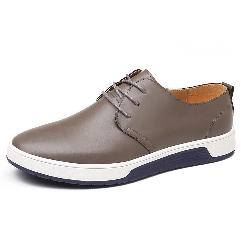 Heren Soft Leather Casual Business Office Flat Oxfords