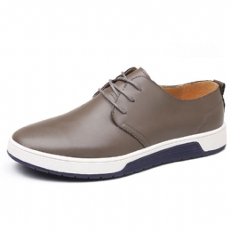 Heren Soft Leather Casual Business Office Flat Oxfords