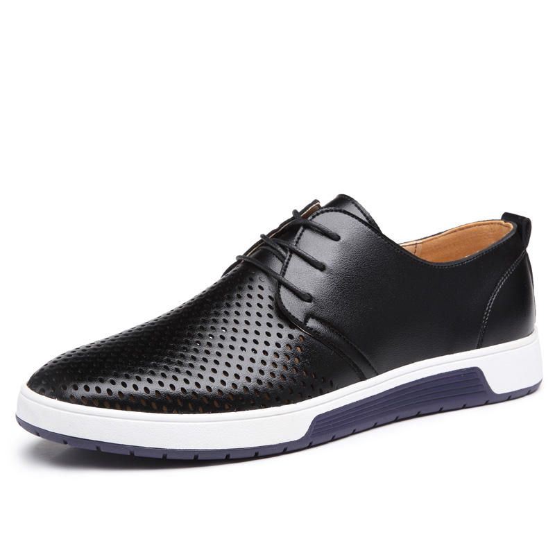 Heren Soft Leather Casual Business Office Flat Oxfords