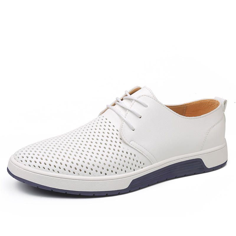 Heren Soft Leather Casual Business Office Flat Oxfords