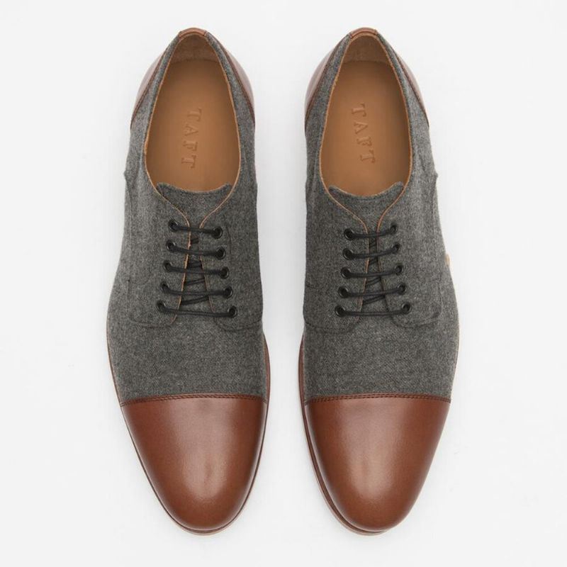 Heren Stijlvolle Cap Top Oxfords Lace Up Formele Kleding Schoenen