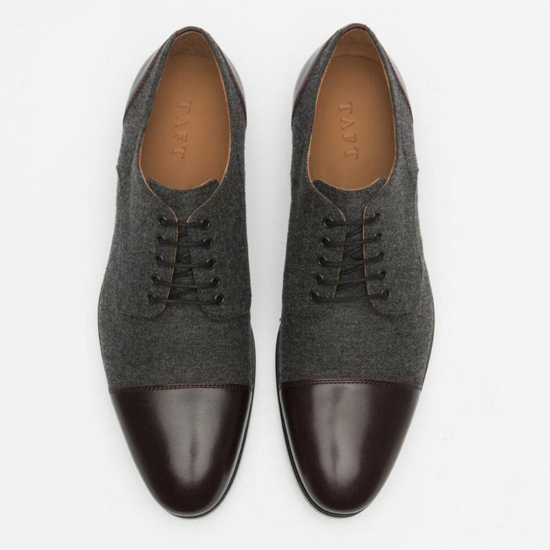 Heren Stijlvolle Cap Top Oxfords Lace Up Formele Kleding Schoenen