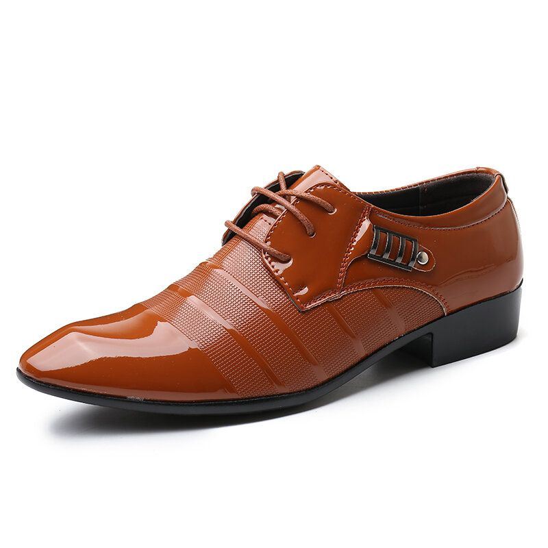 Heren Zacht Leer Zakelijke Jurk Schoen Casual Oxfords