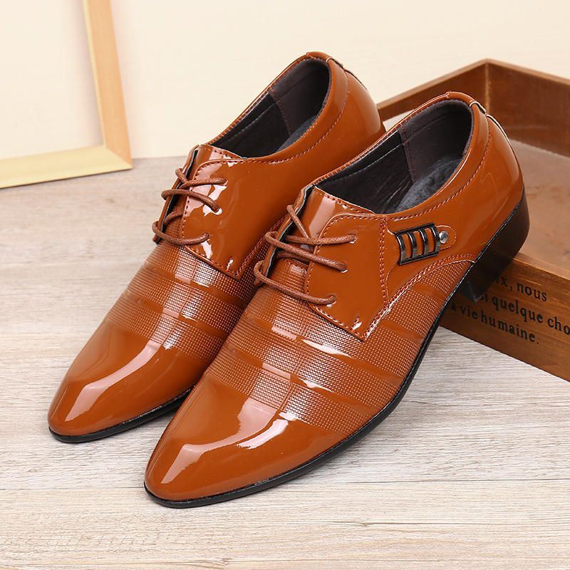 Heren Zacht Leer Zakelijke Jurk Schoen Casual Oxfords