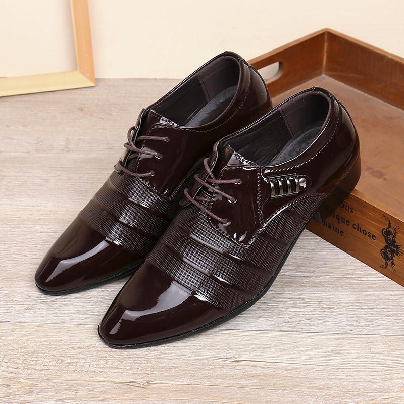 Heren Zacht Leer Zakelijke Jurk Schoen Casual Oxfords