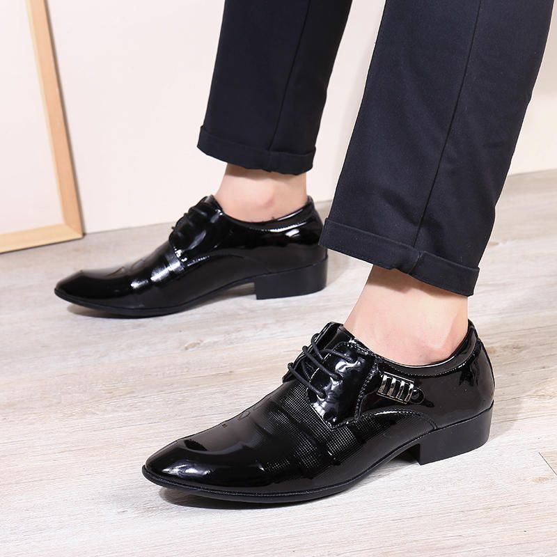 Heren Zacht Leer Zakelijke Jurk Schoen Casual Oxfords