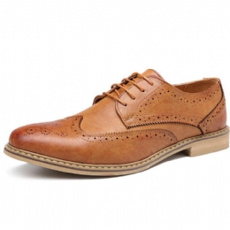 Herenbrogue Gesneden Casual Zacht Zakelijk Leren Oxfords